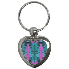 Tribal Purple Rhombus Key Chain (heart) by LalyLauraFLM