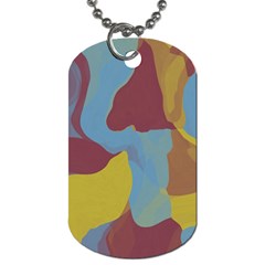 Watercolors Dog Tag (one Side) by LalyLauraFLM