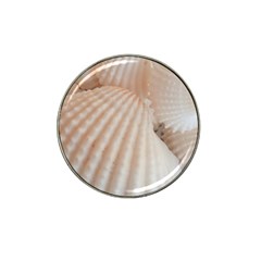 Sunny White Seashells Golf Ball Marker 4 Pack (for Hat Clip) by yoursparklingshop