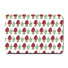 Mushrooms Small Door Mat by Kathrinlegg