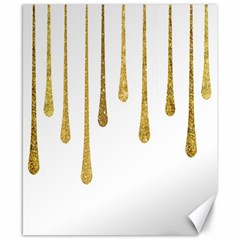 Gold Glitter Paint Canvas 8  X 10  (unframed) by Kathrinlegg