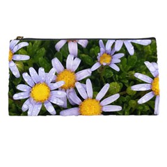 Yellow White Daisy Flowers Pencil Case by yoursparklingshop