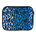 Florescent Blue Cheetah  Apple iPad Zippered Sleeve Front