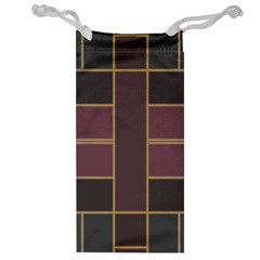 Vertical And Horizontal Rectangles Jewelry Bag by LalyLauraFLM