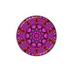 Pink Fractal Kaleidoscope  Golf Ball Marker 4 Pack (for Hat Clip) by KirstenStar