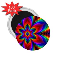 Rainbow Flower 2 25  Button Magnet (100 Pack) by KirstenStar