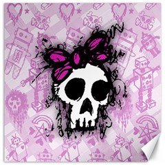 Sketched Skull Princess Canvas 20  X 20  (unframed) by ArtistRoseanneJones