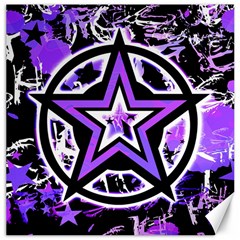 Purple Star Canvas 16  X 16  (unframed) by ArtistRoseanneJones