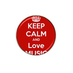 Keep Calm And Love Music 5739 Golf Ball Marker 4 Pack (for Hat Clip) by SuperFunHappyTime