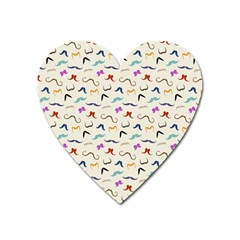 Mustaches Magnet (heart) by boho