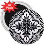 Doodle Cross  3  Button Magnet (10 pack) Front