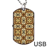 Faux Animal Print Pattern Dog Tag USB Flash (One Side) Front