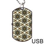 Faux Animal Print Pattern Dog Tag USB Flash (One Side) Front