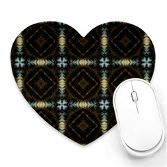 Faux Animal Print Pattern Heart Mousepads by GardenOfOphir