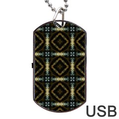 Faux Animal Print Pattern Dog Tag Usb Flash (two Sides)  by GardenOfOphir