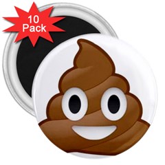 Poop 3  Magnets (10 Pack)  by redcow