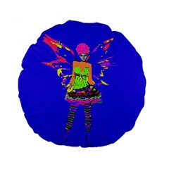 Fairy Punk Standard 15  Premium Flano Round Cushions by icarusismartdesigns