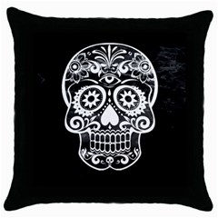 Skull Throw Pillow Cases (black) by ImpressiveMoments