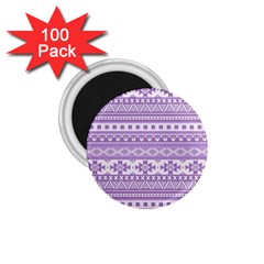 Fancy Tribal Borders Lilac 1 75  Magnets (100 Pack)  by ImpressiveMoments