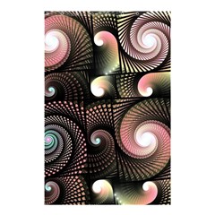 Peach Swirls On Black Shower Curtain 48  X 72  (small)  by KirstenStar