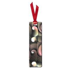 Peach Swirls On Black Small Book Marks by KirstenStar