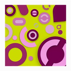 Florescent Yellow Pink Abstract  Medium Glasses Cloth (2-side) by OCDesignss