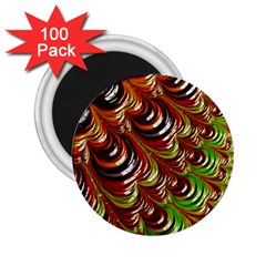 Special Fractal 31 Green,brown 2 25  Magnets (100 Pack)  by ImpressiveMoments