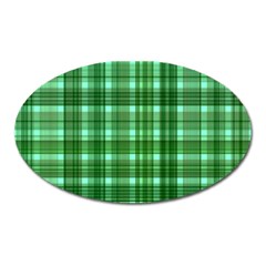 Plaid Forest Oval Magnet by ImpressiveMoments