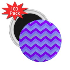 Chevron Blue 2 25  Magnets (100 Pack)  by ImpressiveMoments