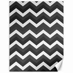 Chevron Dark Gray Canvas 12  X 16   by ImpressiveMoments