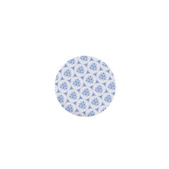 Sweet Doodle Pattern Blue 1  Mini Buttons by ImpressiveMoments