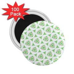 Sweet Doodle Pattern Green 2 25  Magnets (100 Pack)  by ImpressiveMoments