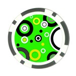 Florescent Green Yellow Abstract  Poker Chip Card Guards Front