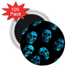 Skulls Blue 2 25  Magnets (100 Pack)  by ImpressiveMoments