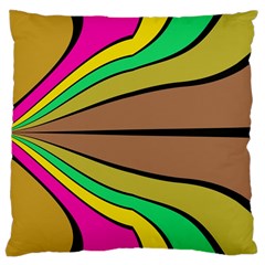 Symmetric Waves Large Cushion Case (two Sides) by LalyLauraFLM