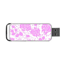 Floral Wallpaper Pink Portable Usb Flash (two Sides) by ImpressiveMoments