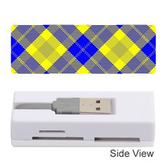 Smart Plaid Blue Yellow Memory Card Reader (stick)  by ImpressiveMoments