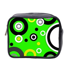 Florescent Green Yellow Abstract  Mini Toiletries Bag 2-side by OCDesignss