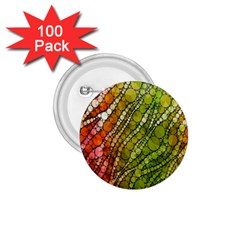 Orange Green Zebra Bling Pattern  1 75  Buttons (100 Pack)  by OCDesignss