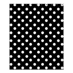 Black And White Polka Dots Shower Curtain 60  X 72  (medium)  by GardenOfOphir