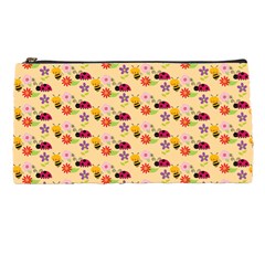 Colorful Ladybug Bess And Flowers Pattern Pencil Cases by GardenOfOphir