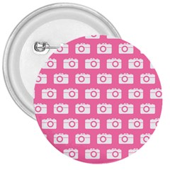 Pink Modern Chic Vector Camera Illustration Pattern 3  Buttons by GardenOfOphir