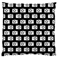 Modern Chic Vector Camera Illustration Pattern Standard Flano Cushion Cases (one Side)  by GardenOfOphir