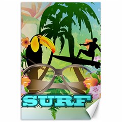 Surfing Canvas 20  X 30   by FantasyWorld7