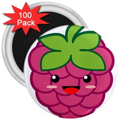 Raspberry 3  Magnets (100 Pack) by KawaiiKawaii