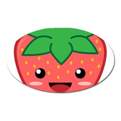 Kawaii Strawberry Oval Magnet by KawaiiKawaii