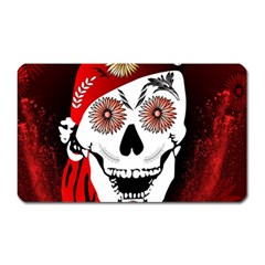 Funny Happy Skull Magnet (rectangular) by FantasyWorld7