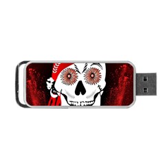 Funny Happy Skull Portable Usb Flash (two Sides) by FantasyWorld7