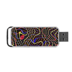 Ribbon Chaos 2 Black  Portable Usb Flash (one Side) by ImpressiveMoments