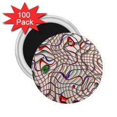 Ribbon Chaos 2 2 25  Magnets (100 Pack)  by ImpressiveMoments